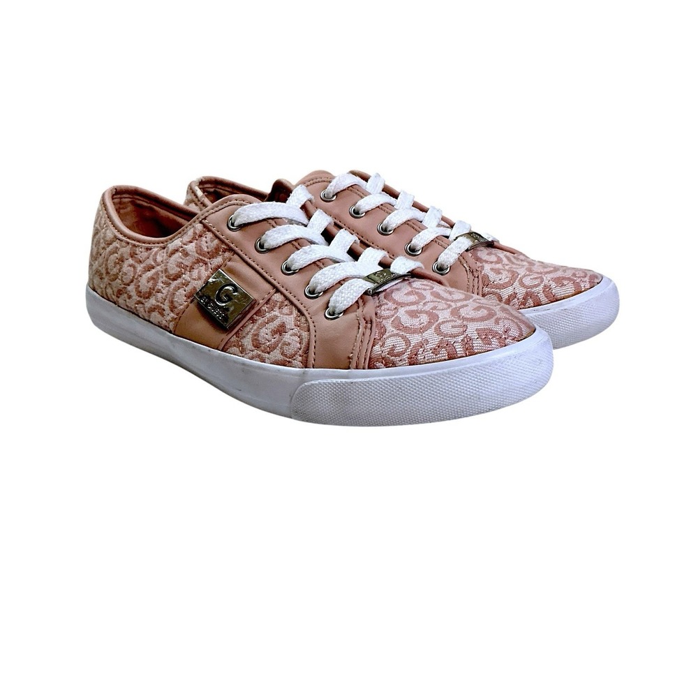 G by Guess Shoes Womens 8.5 M Tannur 3 Sneakers Pink Canvas Round Toe Lace Up - Picture 7 of 15
